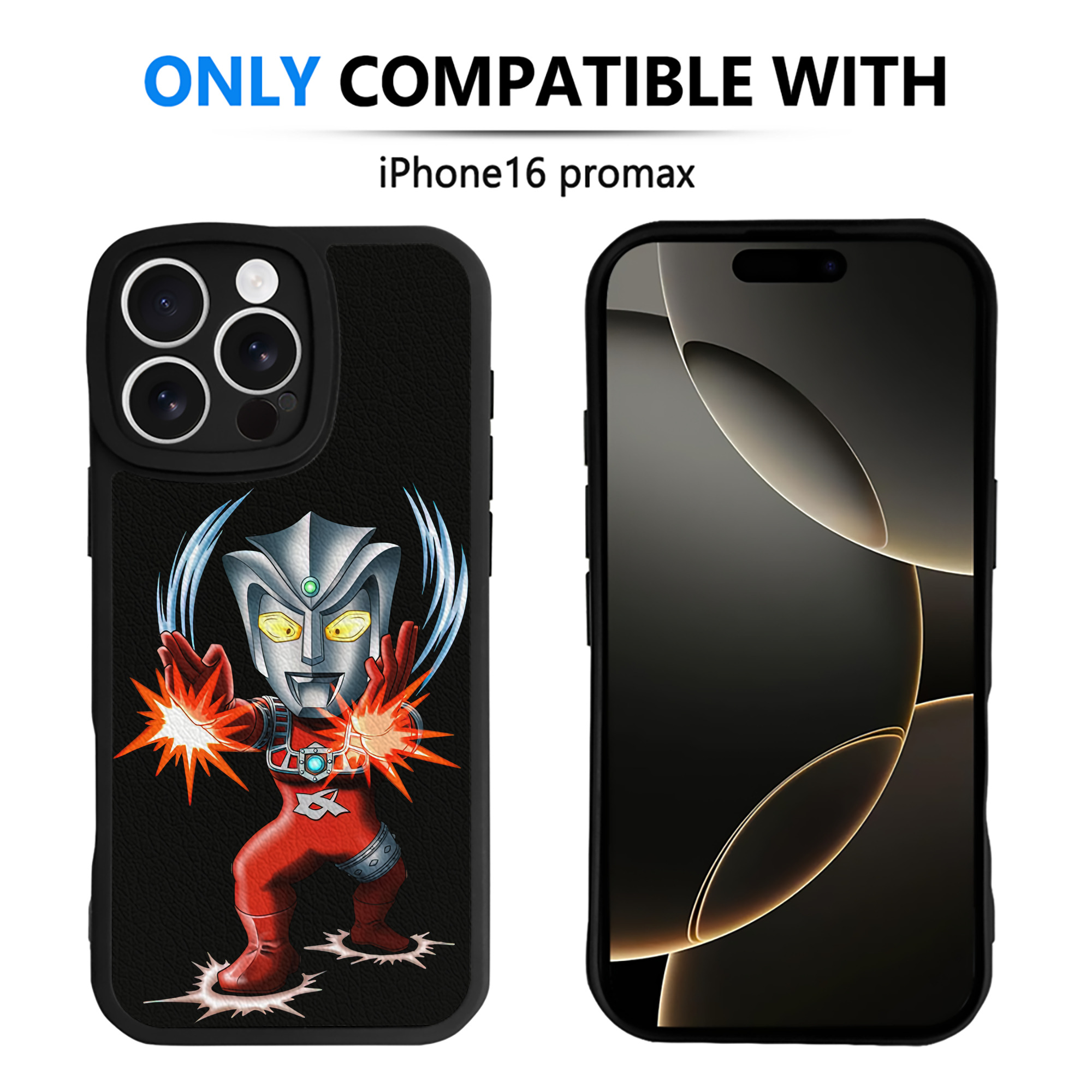 （画像用） ウルトラマン Ultraman 【iPhone 16シリーズ対応】シリコンスマホケース（レザー調） 材質：シリコン